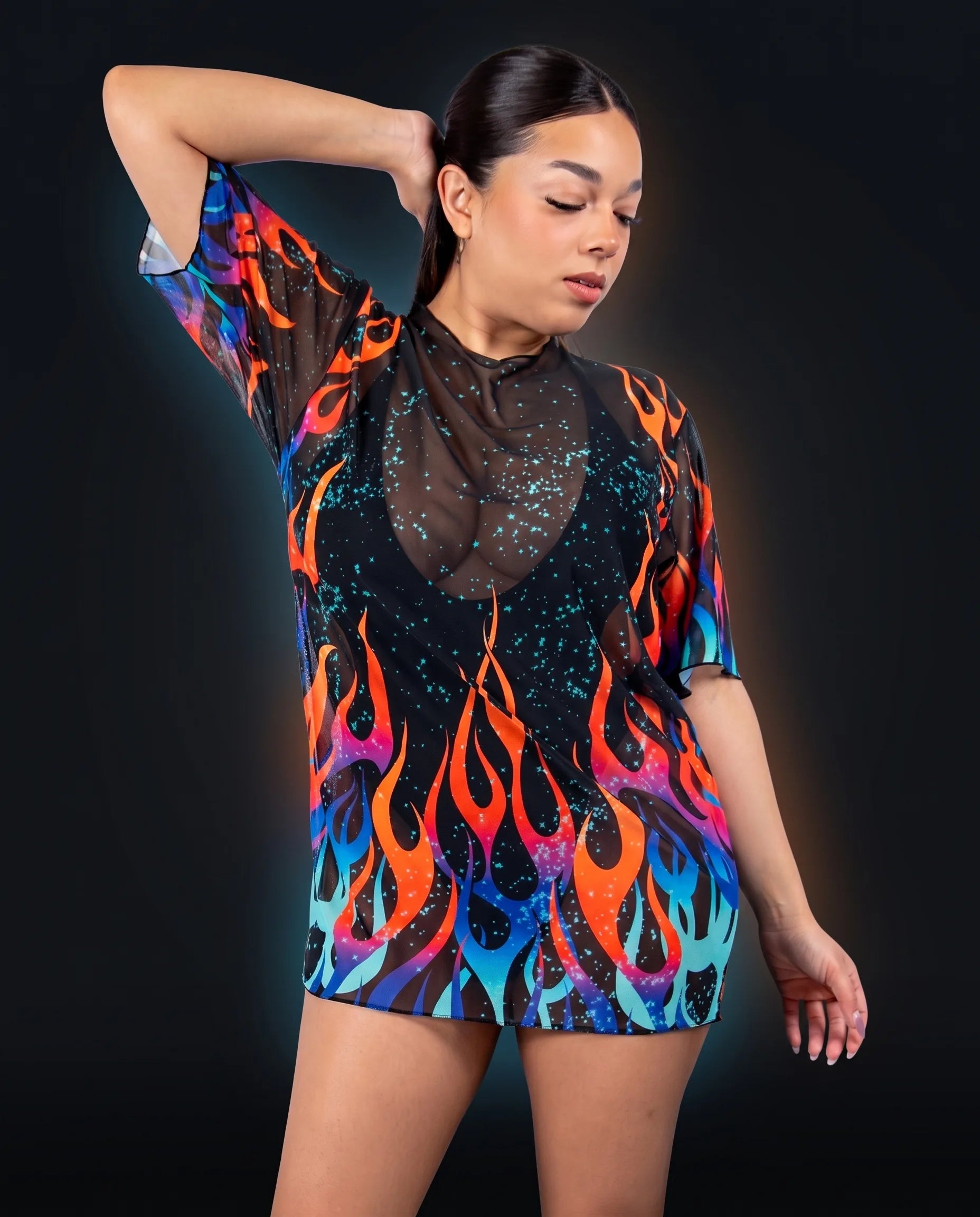 Blaze Mesh Oversized Tee