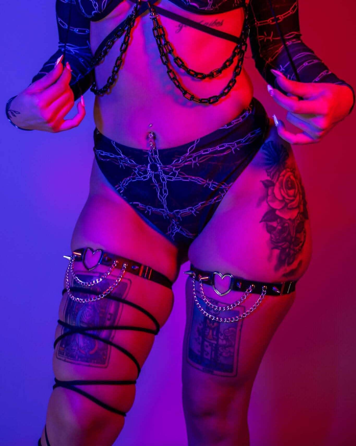 Purgatory High Waisted Thong — Freedom Rave Wear