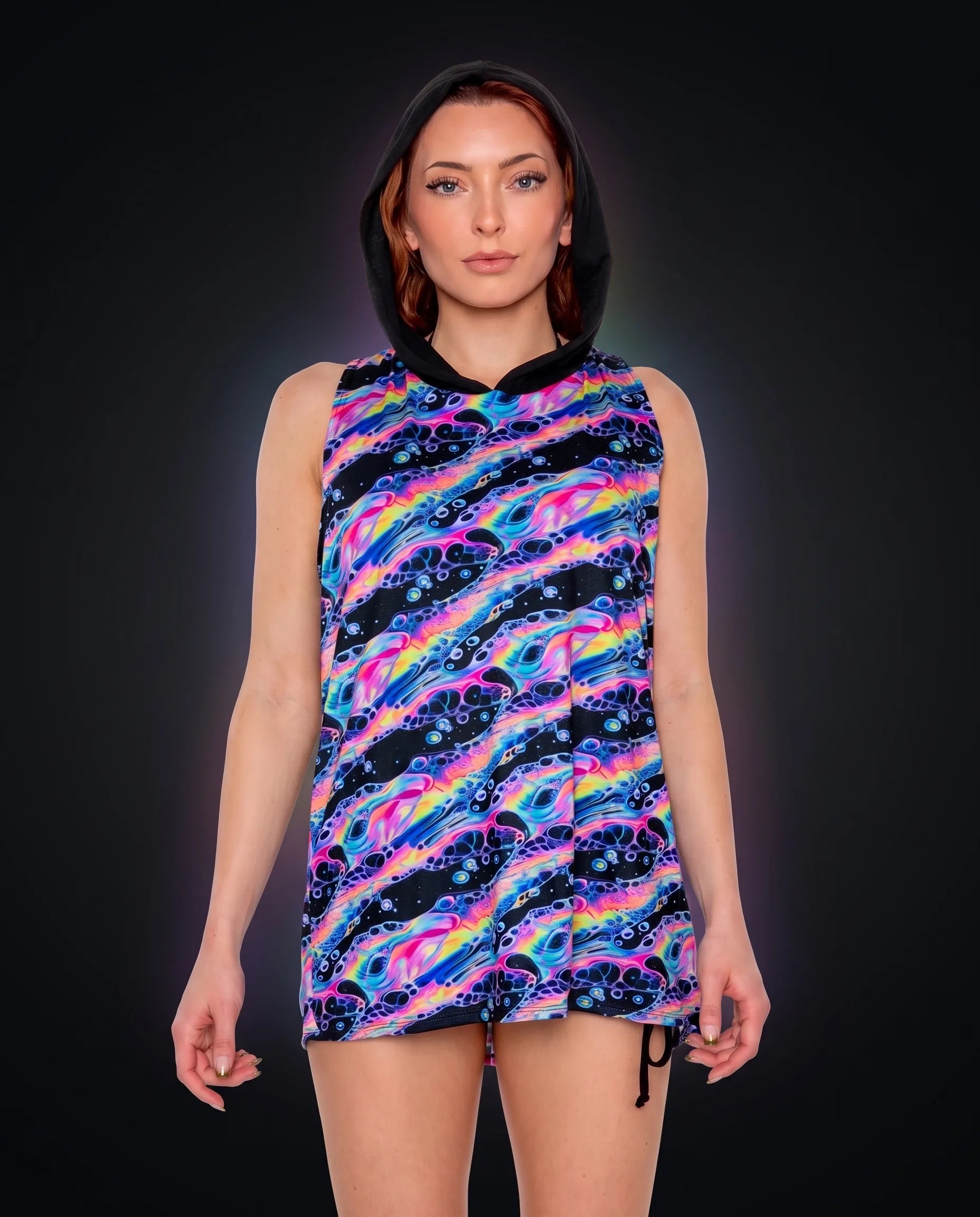 Acid Sky Men's Tank Top with Hood