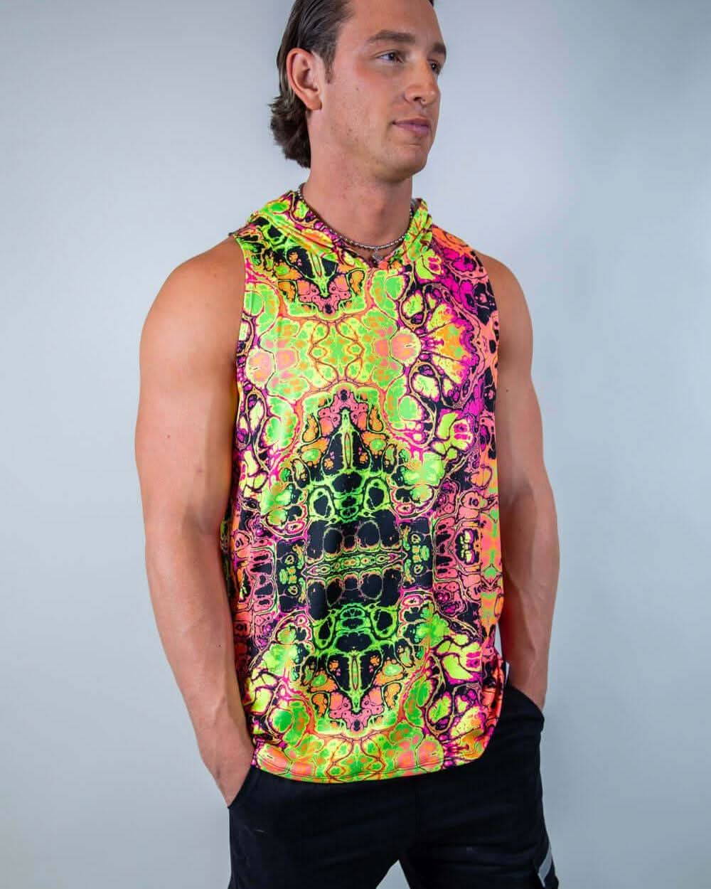 Intensity Mens Tank Top with Hood — Freedom Rave Wear