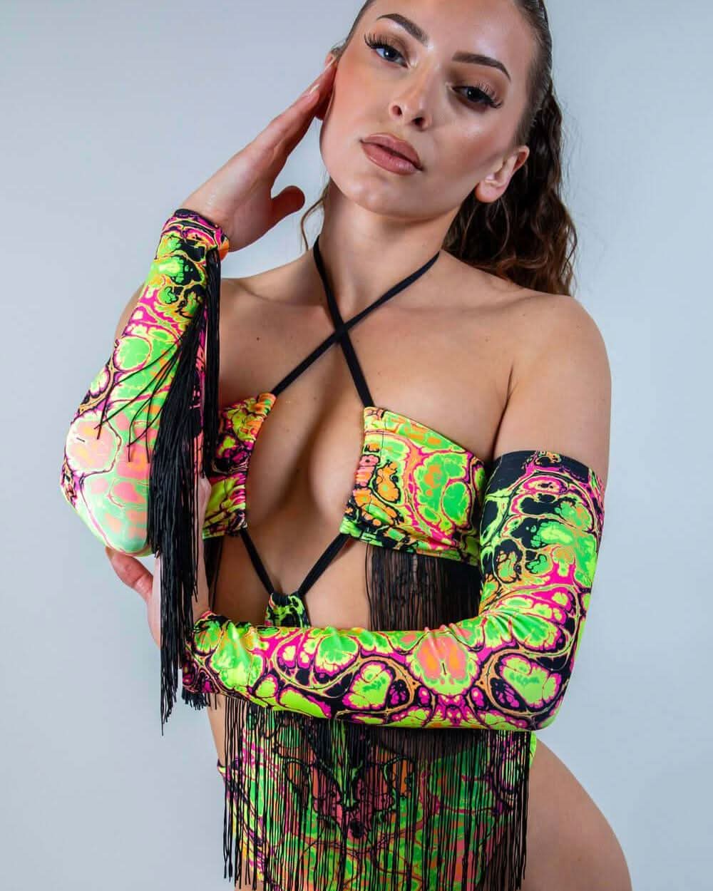 Intensity Arm Sleeves with Fringe — Freedom Rave Wear