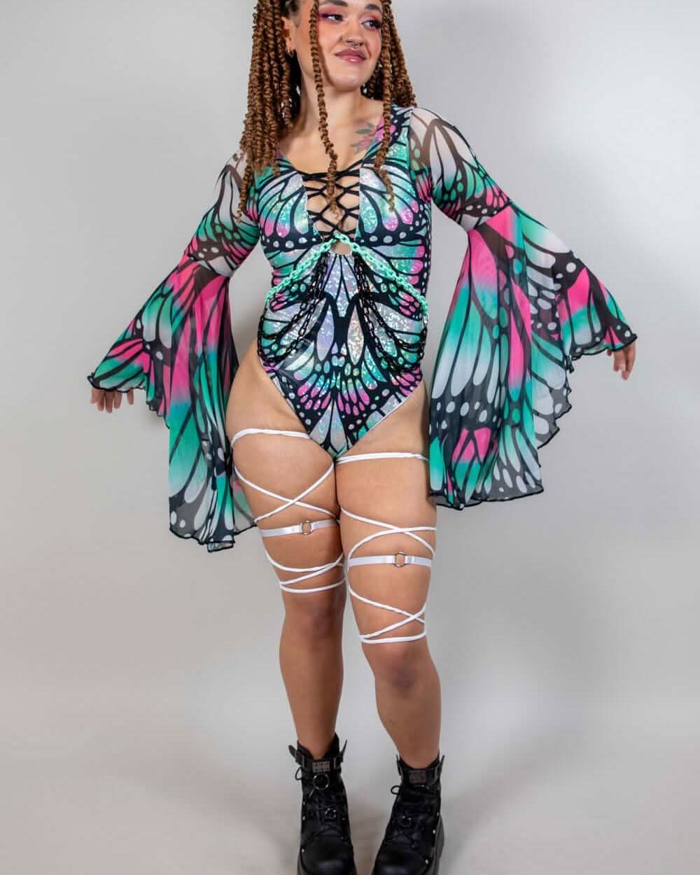 Flutter Goddess Bodysuit — Freedom Rave Wear