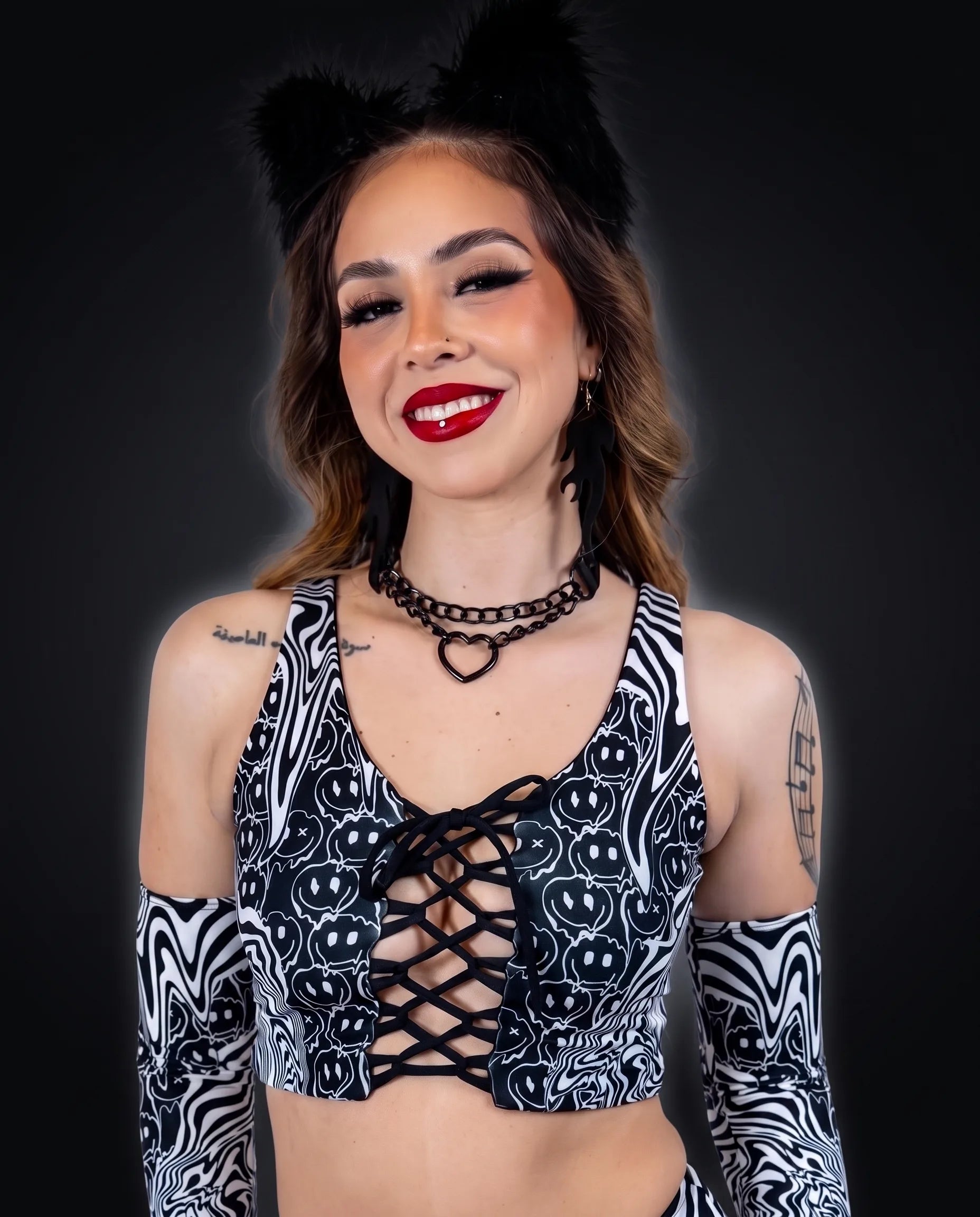 Meltdown Lace Up Top