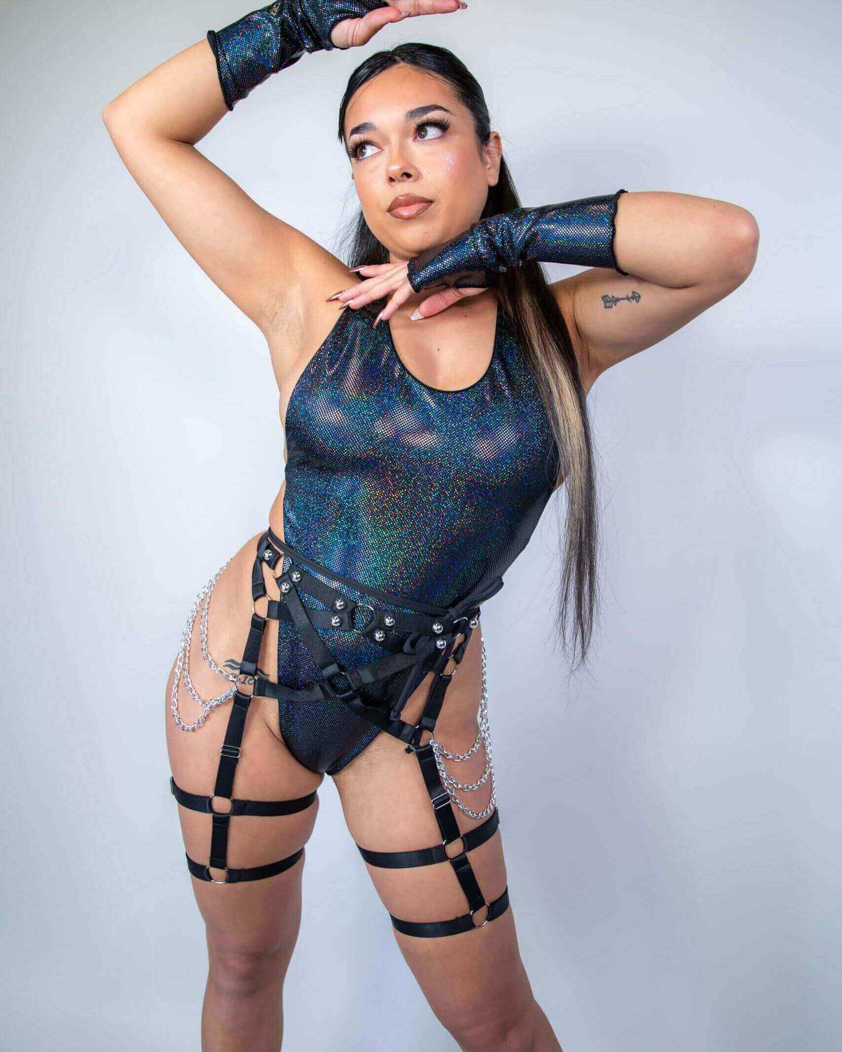 Midnight Temptation Cheeky One Piece — Freedom Rave Wear