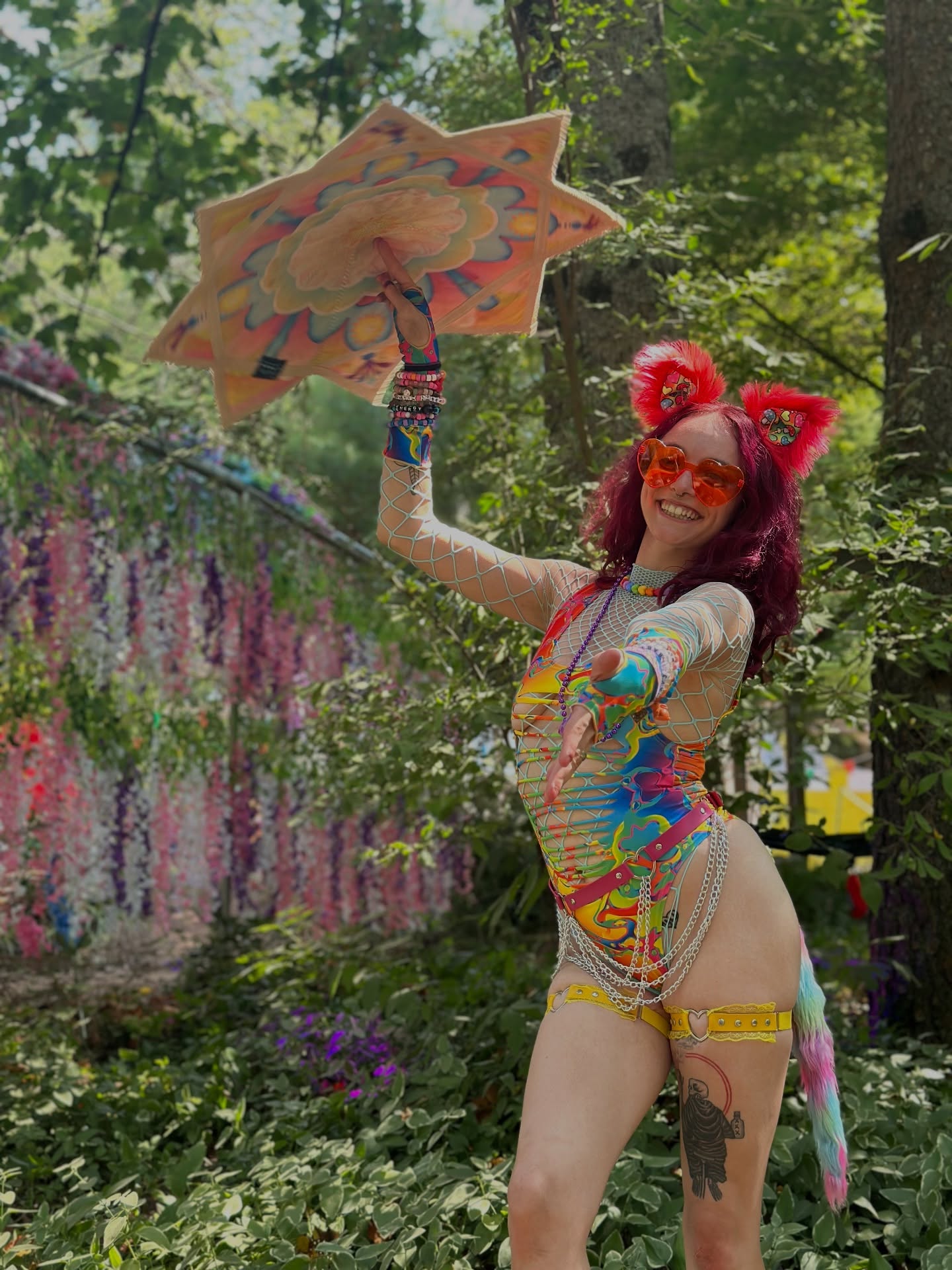 @unicornt0kes wearing Freedom Rave Wear