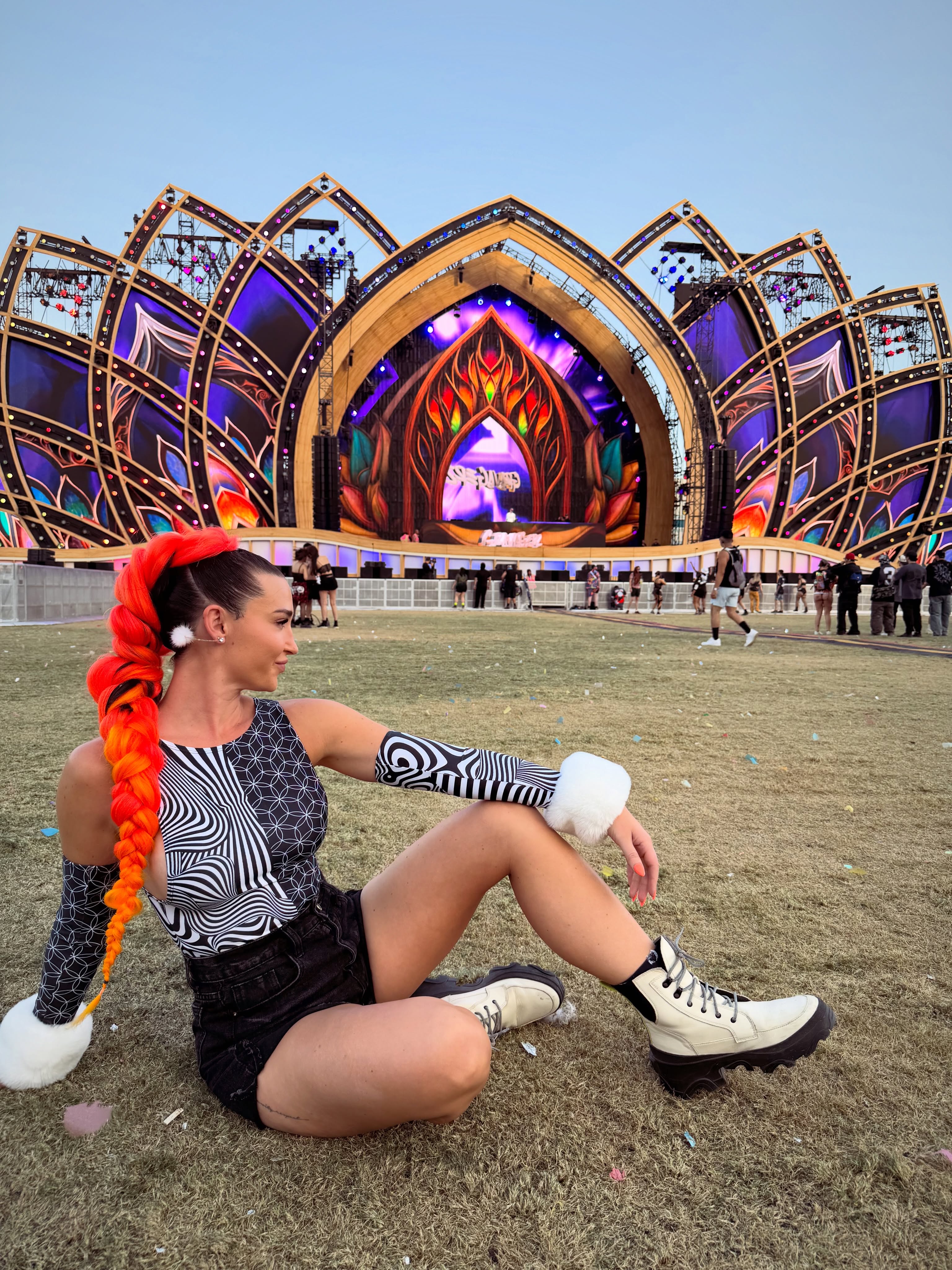 @deandraraem wearing Freedom Rave Wear