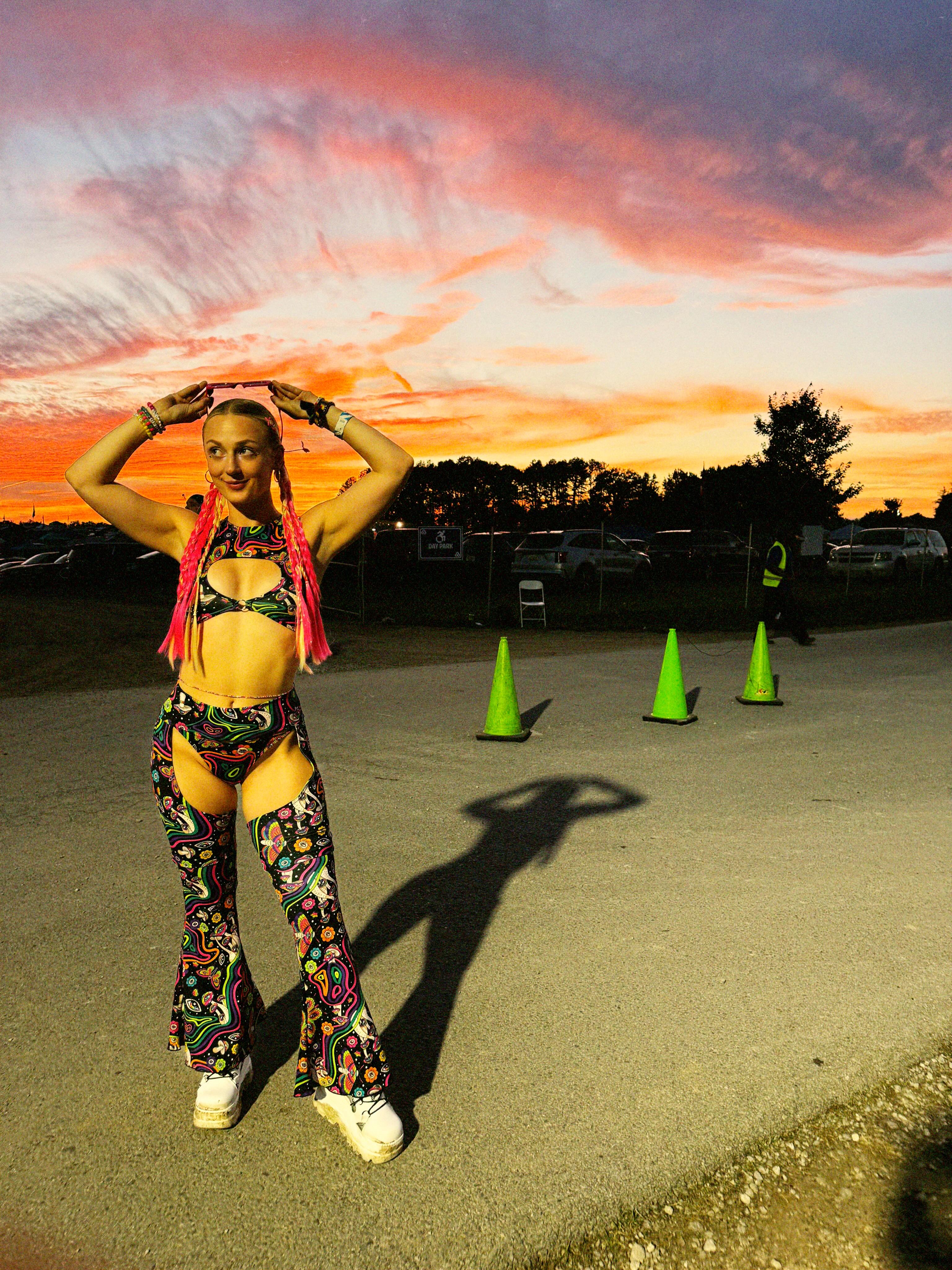 @madi.crosby wearing Freedom Rave Wear